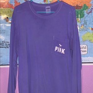 PINK VS LONG SLEEVE CAMPUS TEE